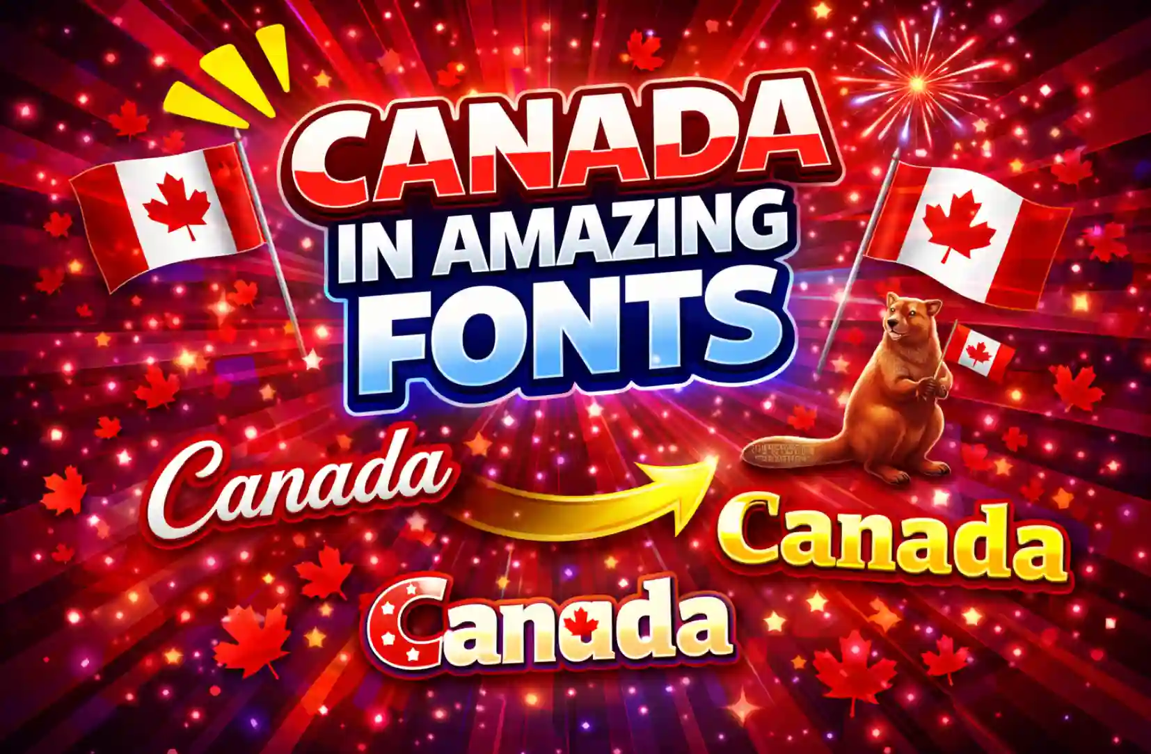Canada in Amazing Fonts Style