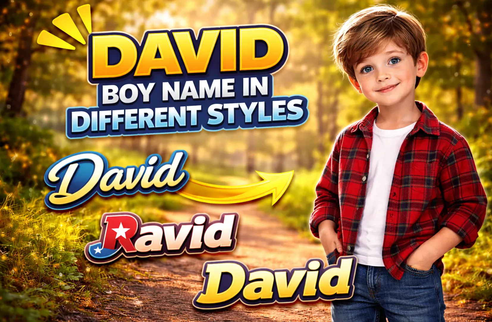 David Boy Name Design