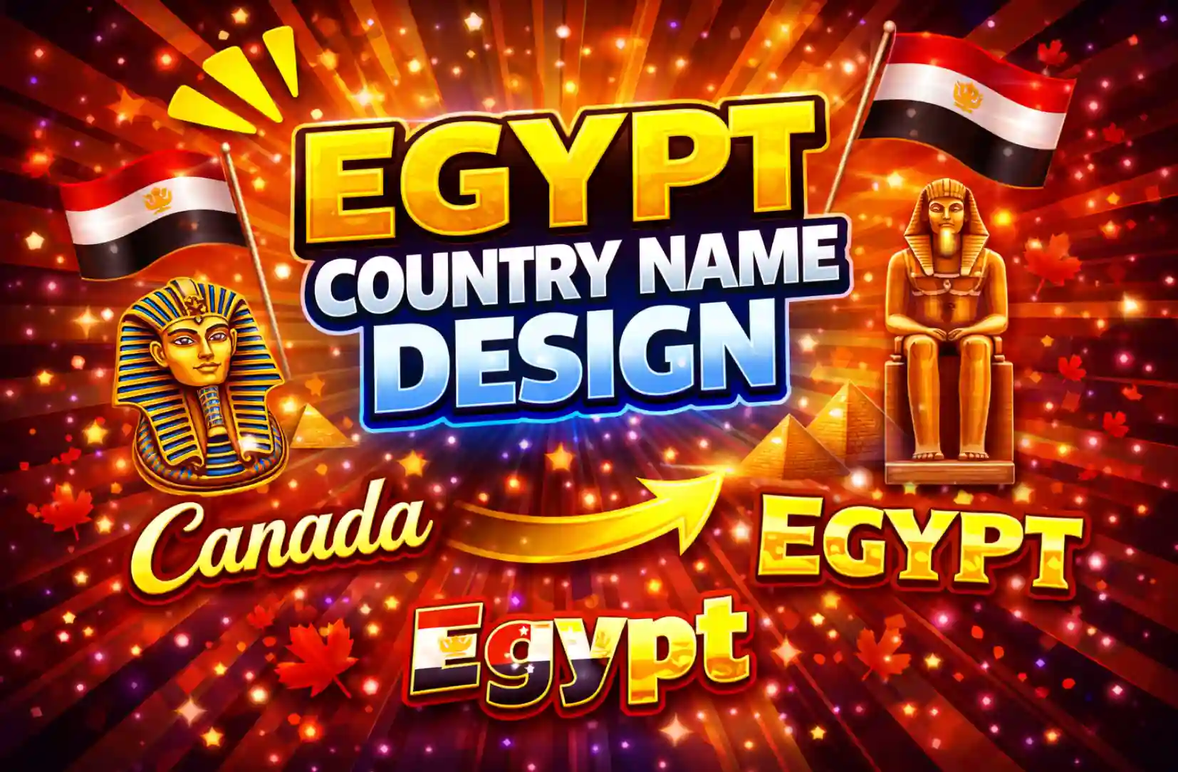 Egypt Country Name Design