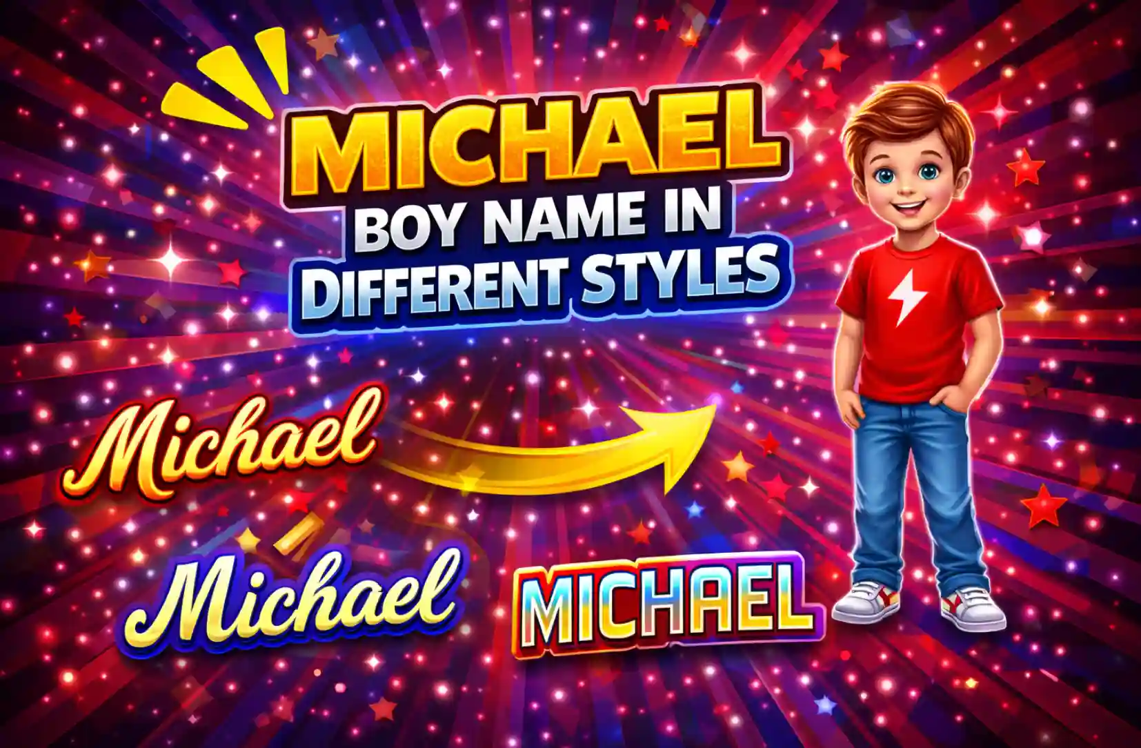 Michael Boy Name in Different Design
